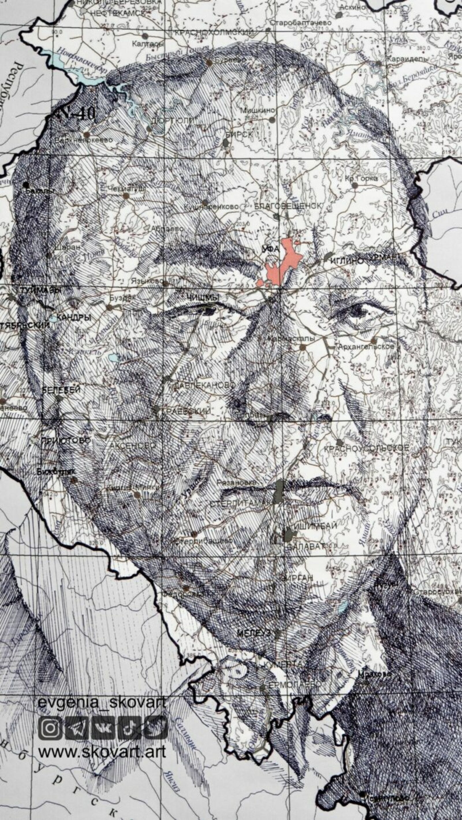Художница из Уфы представила уникальный портрет Муртазы Рахимова